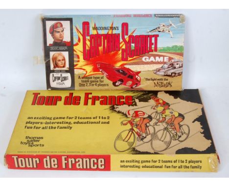 Two boxed vintage board games to include Thomas Salter Ltd of Scotland Tour de France game (missing dice and box lid split) a