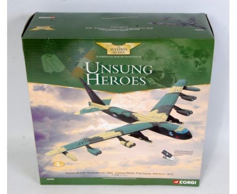 A Corgi Aviation Archive Model No. AA33502 1/144 scale, model of a Diamond Lil Boeing B52D aircraft, Royal Thai Naval Airfiel