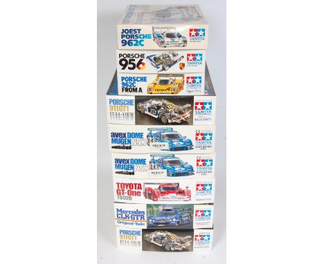 Nine various boxed as issued Tamiya mixed scale High Speed racing plastic kits to include an Avex Dome Mugen NSX, a Toyota GT
