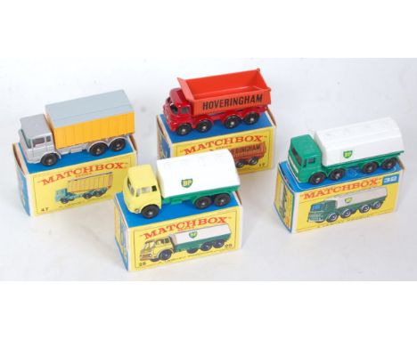 A Matchbox E-type and F-type boxed diecast group to include an F-type boxed No. 32 Leyland petrol tanker, and E-type boxed No