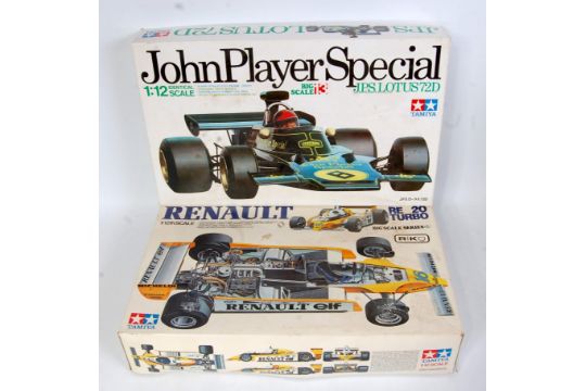 A Tamiya 1 12 scale boxed F1 classic car kit group to include Kit No 