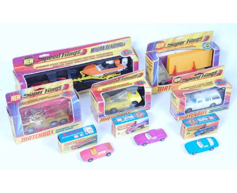 A Matchbox Superfast and Speed Kings boxed diecast group, some boxes with damage, to include a Superfast No. 14 Iso Grifo, No