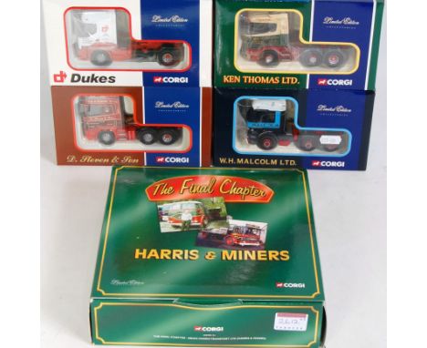 Five various boxed Corgi 1/50 scale road transport diecast tractor unit and gift set group, five examples to include Ref. Nos