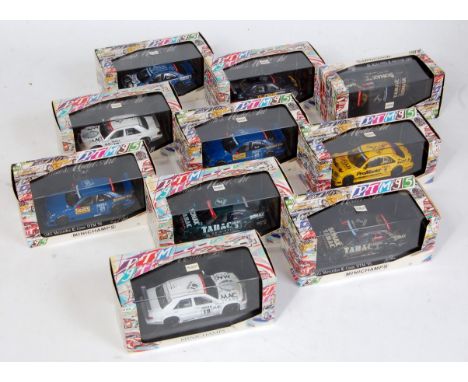 Ten various boxed Minichamps DTM 1/43 scale racing diecasts, all appear as issued, to include an AMG Mercedes C Class DTM 199