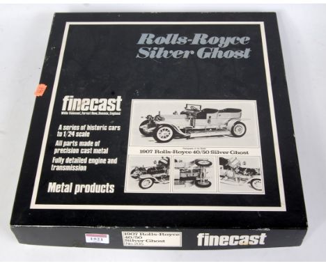 A Wills Finecast 1/24 scale white metal classic car kit for a 1907 Rolls Royce 40/50 Silver Ghost, unmade example in the orig