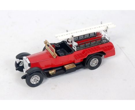 A Matchbox Models of Yesteryear Y6 Rolls Royce fire engine, pre-production model comprising of dull red body with matt black 