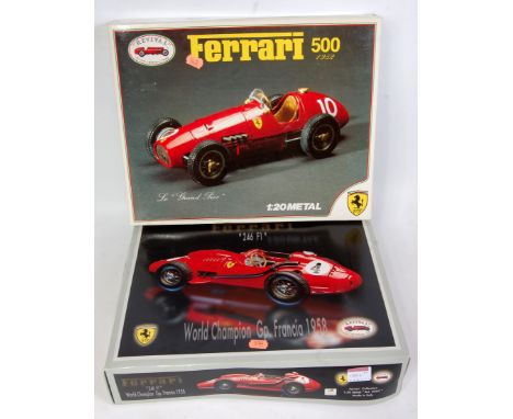 A Revival of Italy 1/20 scale diecast metal Ferrari kit group to include model No. 2002 Ferrari 246 F1 1958 World Champion Gr