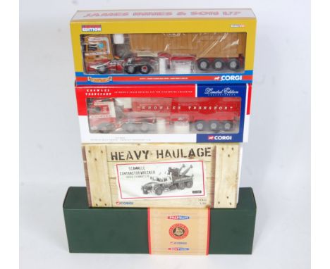 Four various boxed as issued Corgi 1/50 scale Hauliers of Renown and Heavy Haulage commercial vehicle diecasts, all appear as