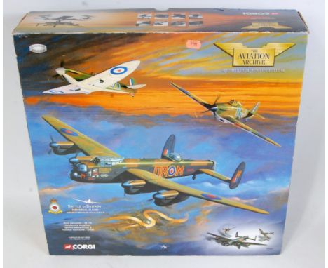 A Corgi Aviation Archive 1/72 scale Model No. AA32602 Battle of Britain Memorial Flight gift set comprising of three various 