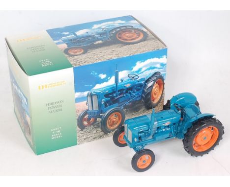 A Universal Hobbies 1/16 scale model tractor group to include a Fordson Super Major New Performance tractor, together with a 