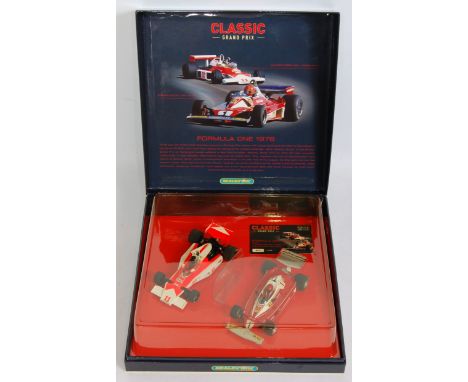 A Scalextric No. C2558A Classic Grand Prix Formula One 1976 two-piece gift set, limited edition example with certificate, No.