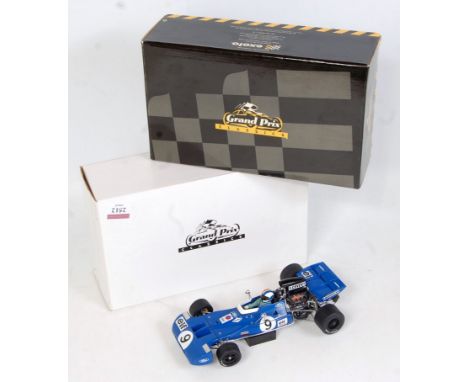 An Exoto Grand Prix Classics 1/18 scale model of a Tyrrell 003 Winner of the USA 1971 Grand Prix racing car as driven by F Ce