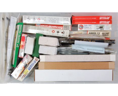 One tray containing a large quantity of various boxed and bagged plastic and vac form mixed scale kits to include Airfix Frog