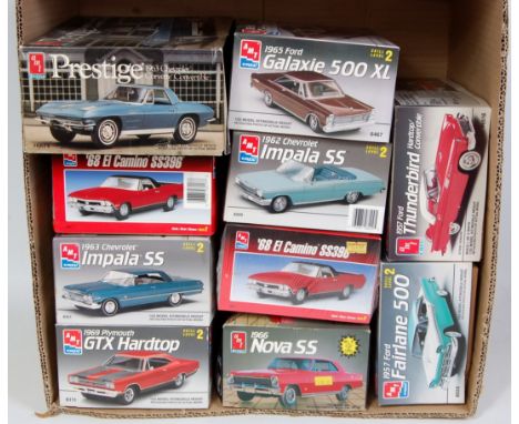 Ten various boxed as issued AMT/ERTL 1/25 scale plastic classic car kits, mixed examples to include a 1968 El Camino SS396, a