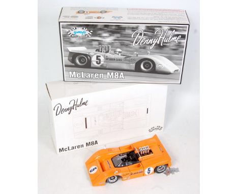 A GMP No. 12022 1/18 scale model of a Maclaren M8A racing car finished in orange, racing No. 5 and black interior, as driven 