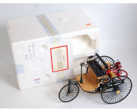 A 1/8 scale boxed model of an 1886 Benz Patent Motorwagen, original example, housed in the polystyrene packaging