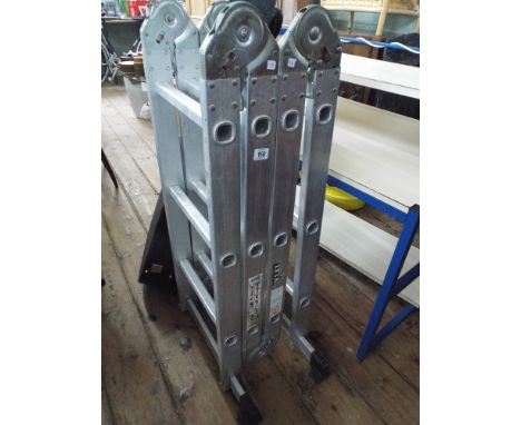 Aluminium ladder converts to tower 
