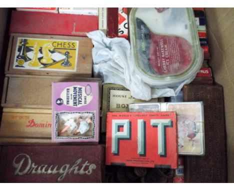 Large quantity of playing cards, chess sets, domino's sets etc 