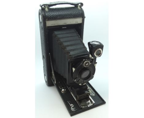 Kodak A-116 folding camera supplied by Isaac Chemist of Bude 