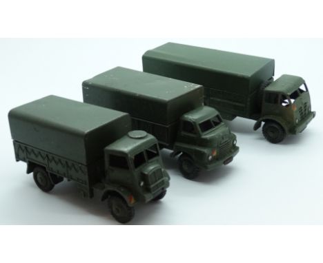 Dinky 3 Army lorries 