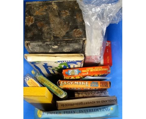 Box of old jigsaws inc. Chad Valley 