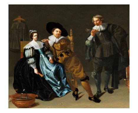 Jacob Duck (Dyck), 1600 – 1667 UtrechtDAS LEERE GLASÖl auf Holz.45 x 52 cm.Unsigniert. Verso mit alter Nummerierung.In ebonis