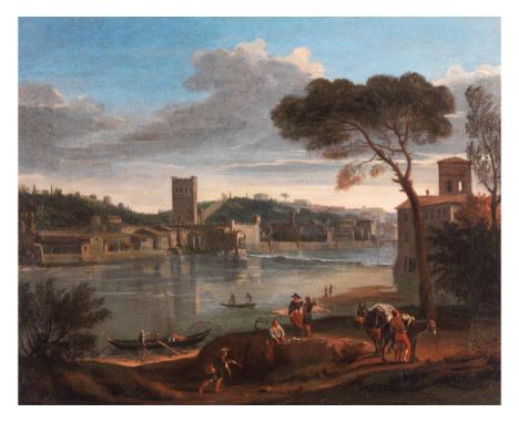 Gaspar van Wittel, genannt "Gaspare Vanvitelli", 1653 Amersfoort bei Utrecht – 1736 RomFLORENZANSICHT VOM UFER DES ARNO – PES