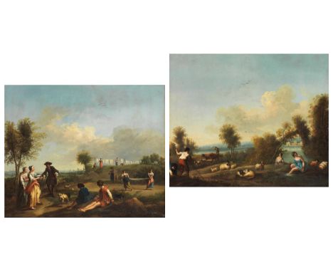 Giovanni Battista Cimaroli (um 1687–um 1753) in Zusammenarbeit mit Francesco Salvator Fontebasso (1707–1769)GemäldepaarLÄNDLI