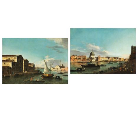 Francesco Tironi, um 1745 Venedig – 1797 Bologna, zug.GemäldepaarVENEDIGVEDUTENÖl auf Leinwand. Doubliert.53 x 75 cm.In vergo
