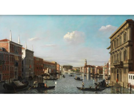 William James, tätig 1730 – 1780, zug.VENEDIGVEDUTE VOM PALAZZO VENDRAMIN CALERGI BIS HIN ZUR KIRCHE SAN GEREMIAÖl auf Leinwa