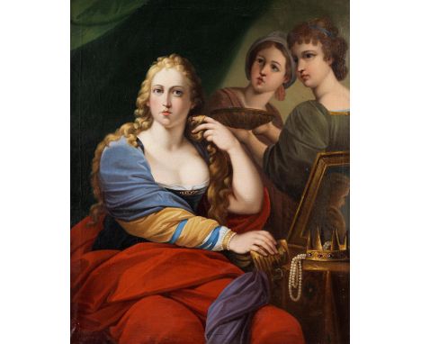 Heinrich Friedrich Füger, 1751 Heilbronn – 1818 Wien, Umkreis desBILDNIS DER KÖNIGIN SEMIRAMIS  (TEILKOPIE EINES ORIGINAL-GEM