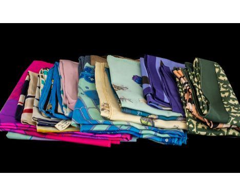 Collection of Silk Scarves, to include Christian Dior, 3 x Swiss Kreier, DKNY and others...