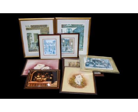 A Collection of Tom Dodson 1910 - 1991 Artist Signed Ltd and Numbered Edition Colour Prints Mounted and Framed Behind Glass. 
