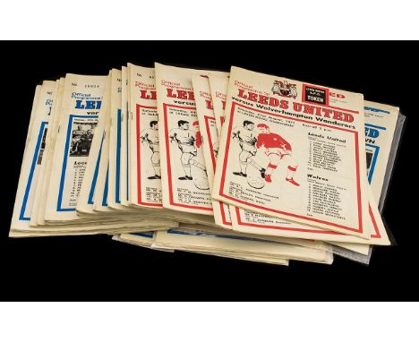 Leeds United Programmes 1971 - 1972 - a collection of Leeds United programmes in an official Leeds United binder. 20 League p