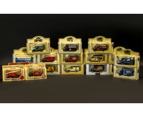 Collection of Model Vans by Lledo. Diecast 'Days Gone' vintage Promotional model range all in original boxes and in excellent