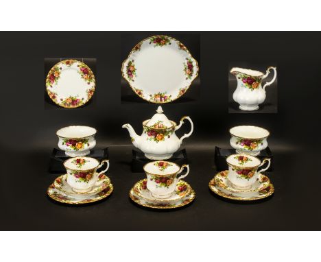 Royal Albert Old Country Roses Fine Bone China. ( 20 ) Pieces In Total. Comprises 6 Side Plates, 6 Saucers, 3 Tea Cups, 1 Lar
