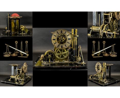 Rare Horological Interest Late 19th /Early 20th Century Industrial Master Clock For Measuring Water Volume One component mark