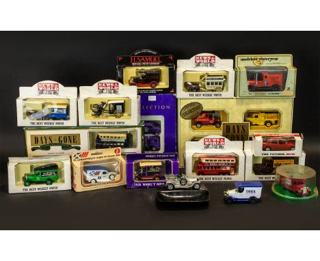Collection of Vintage Diecast Vans in original boxes, 17 in total, to include:  'Days Gone' Boxed Limited Collection of four 