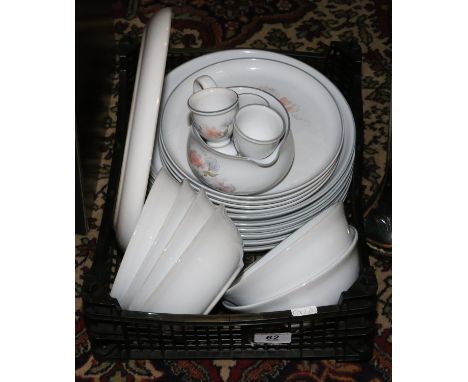 A Denby Encore part dinner service comprising six dinner plates, four side plates etc.   Condition Report. To be used as a gu