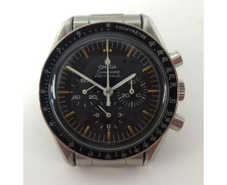 Omega, a Gents Speedmaster Professional stainless steel watch, 'First Watch on the Moon'.
