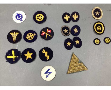 WWII German Third Reich Kriegsmarine Officer and Ordinary Ranks Trade/Rank Cloth Insignia, including torpedo engineer signals