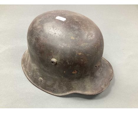 WWI German Army M16/M17 Combat Helmet, shell only semi relic condition.