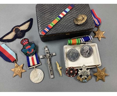 Exemplary Police Service Medal and Box, awarded to Sergt Andrew Hill, WWII 1939-1945 Star, France and Germany Star (x2), Defe