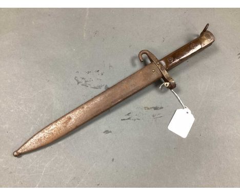 WWI Austro Hungarian M95 NCO Issue Bayonet and Scabbard, with double eagle and manufacturer stamps.