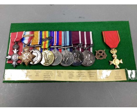 WWI/WWII Medal Group, comprising Order of The British Empire (OBE), 1914 Star with bar 5th Aug - 22nd Nov 1914 (56444 Ftr R G