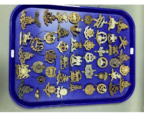 Assortment of British Army Cap Badges, comprising Cavalry, Infantry and Corps, including Fife &amp; Forfar Yeomanry, Manchest