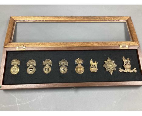 XIX Century British Army Helmet/Cap Badges, including Royal Irish Fusiliers, Royal Bengal Lancers and Royal Madras Fusiliers,