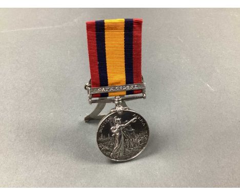 Boer War Queens South Africa Medal With Cape Colony Clasp, adapted into menu card holder, for use in officer's mess. Medal aw