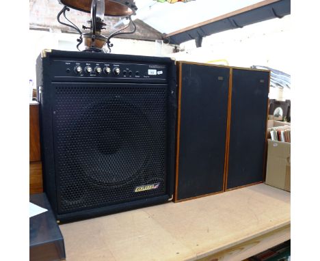 Bass Bomber amplifier, and a pair of Spendor BC1 floor standing speakers (3) 