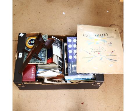 2 daguerreotypes, Vintage topographical postcards, London Illustrated News stereo viewer etc (boxful) 